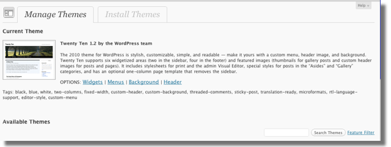 WordPress Theme editor 